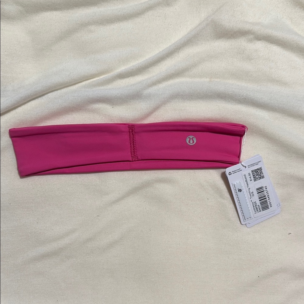 Lululemon Pink Headband luxtreme training headband.  NWT
